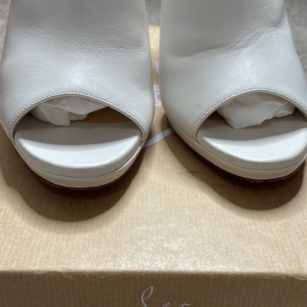 Nappa Pigamule 100 Slide Sandals 39 White - Picture 3 of 13